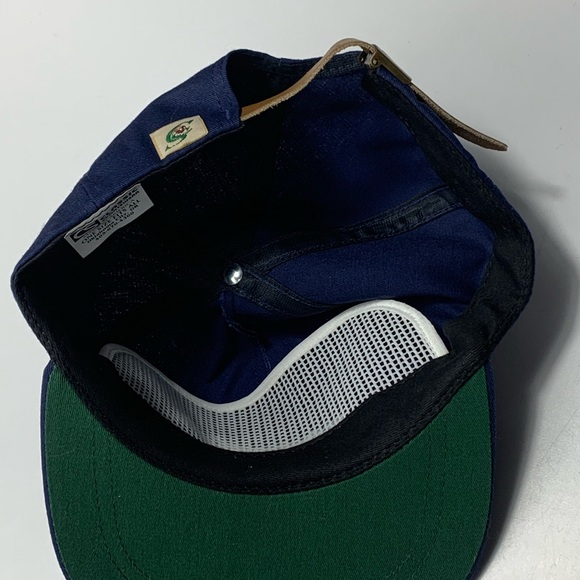 Vintage Classic Sportswear Embroidered HARZA Hat Adjustable Leather Clasp Blue - Picture 8 of 9